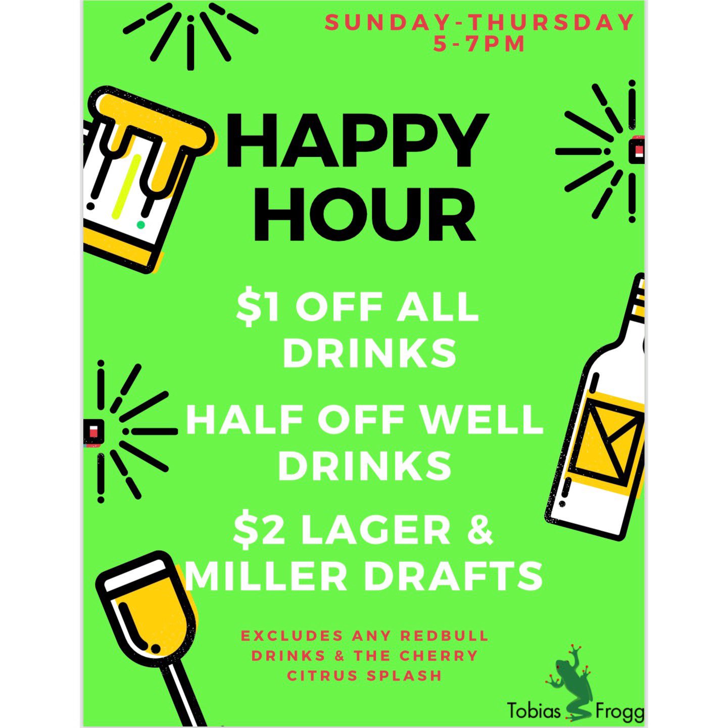 Tobias S. Frogg 🐸 on Twitter "Guys... who’s excited for our new happy hour?? 🍻😎…