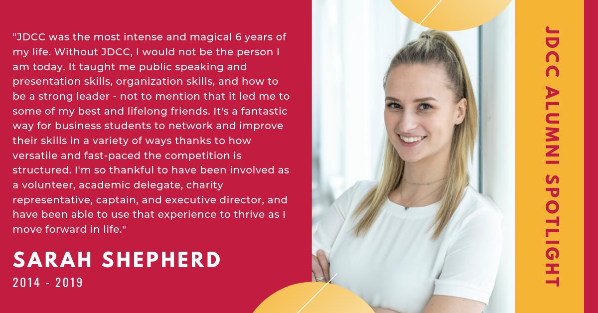 To kick off this year's edition of #JDCCAlumniSpotlight, we thought it was time to feature the longest tenured member of the #JDCC community who's been a part for 6 JDDCs, Sarah Shepherd! Learn more about her journey on Instagram: instagram.com/p/B0WCYR2B3yK/

#jdcc #jdcc2020