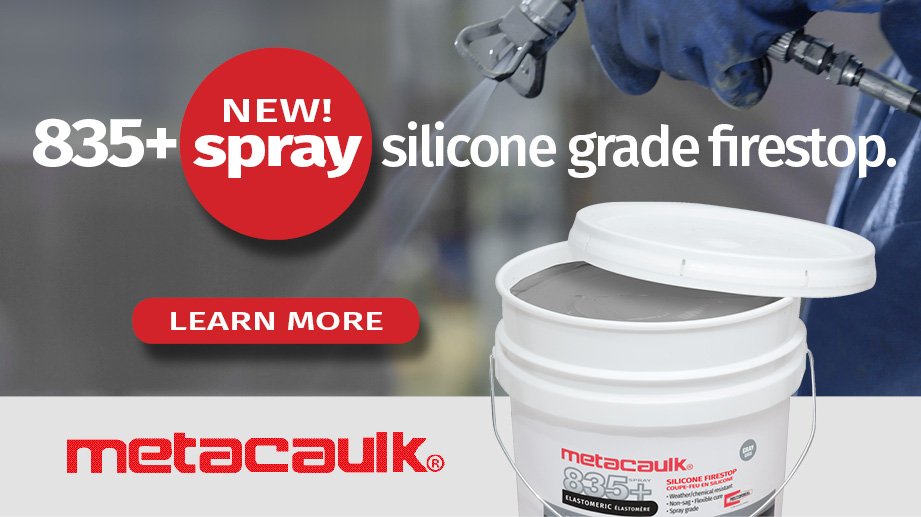 RectorSeal's tweet image. Increase productivity on the job site with a one-hour cure silicone firestop. Cures to a flexible water/rain resistant seal. Learn More bit.ly/MC835Spray #firestopsolutions #firestopping #buildingsafety