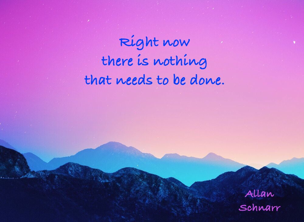 Just for a while...