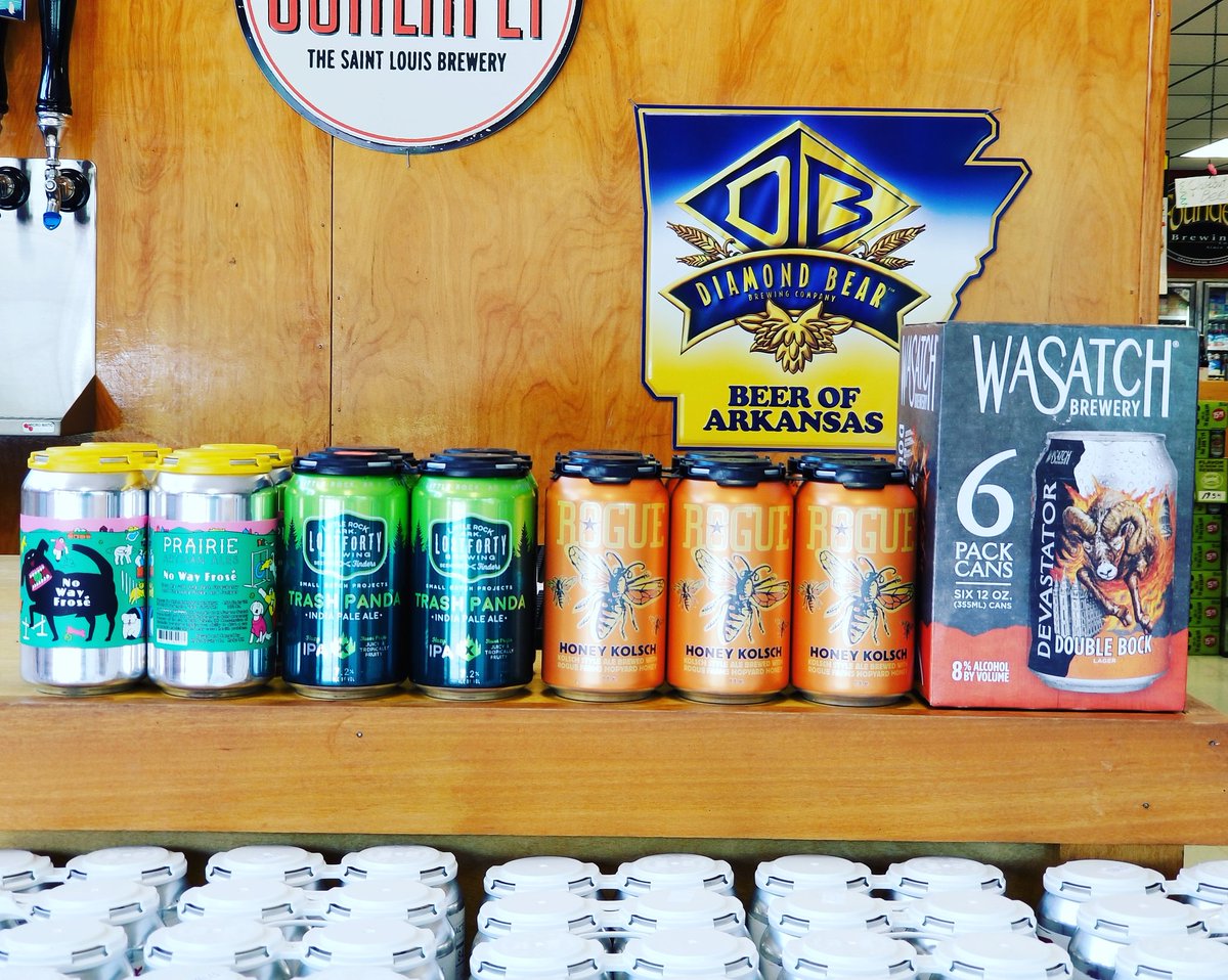 CraftBeer870's tweet photo. Here are the Brews of the Week!  Come see me for some samples and save 10% off ALL Craft beer today!! @prairieales @lost40beer @RogueAles @wasatchbeers #ThirstyThursday #CraftBeer #GrowlerBar #Craft #Beer #DrinkLocal https://t.co/2EBzSXnHJg