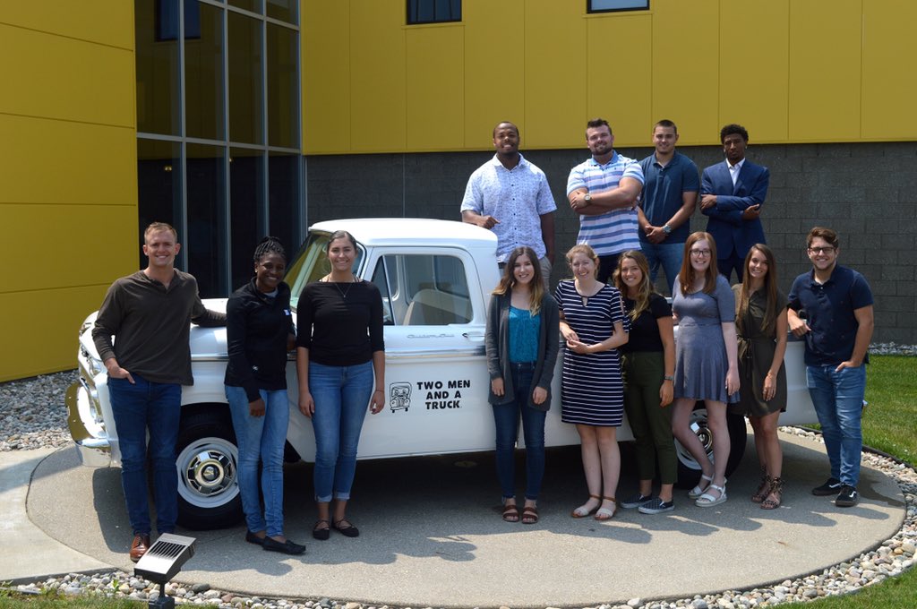 Happy #NationalInternDay to our 13 interns and a truck! Shout out to our  intern turned prez Randy Shacka! <a href="/We_Move_Forward/">Randy Shacka</a> <a href="/TwoMenAndATruck/">TWO MEN AND A TRUCK®</a> <a href="/TMTCareers/">TWO MEN AND A TRUCK® Careers</a> <a href="/indeed/">Indeed</a> <a href="/wayup/">WayUp</a>