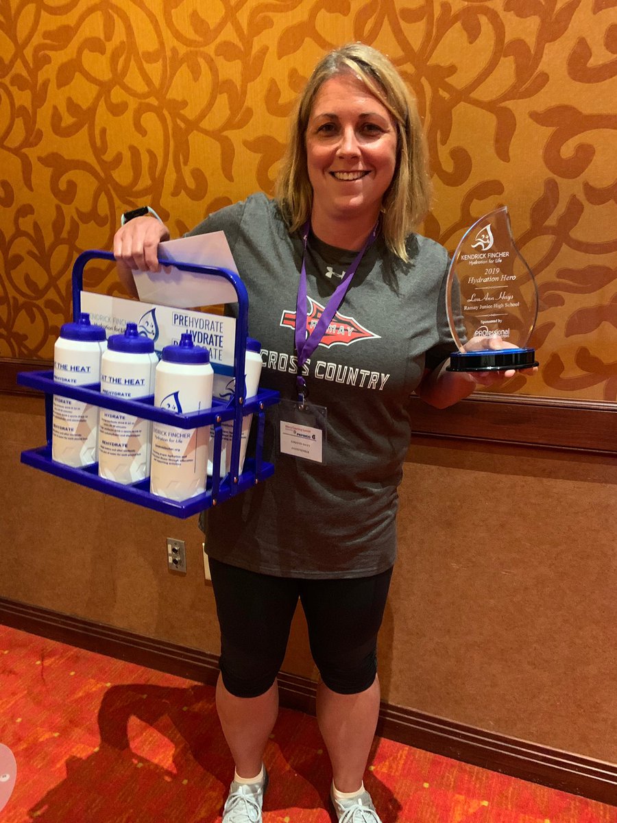 FayBulldogs's tweet photo. Congratulations to Coach Lou Ann Hayes! 2019 Kendrick Fincher Hydration Hero! https://t.co/GHDAUgCOal