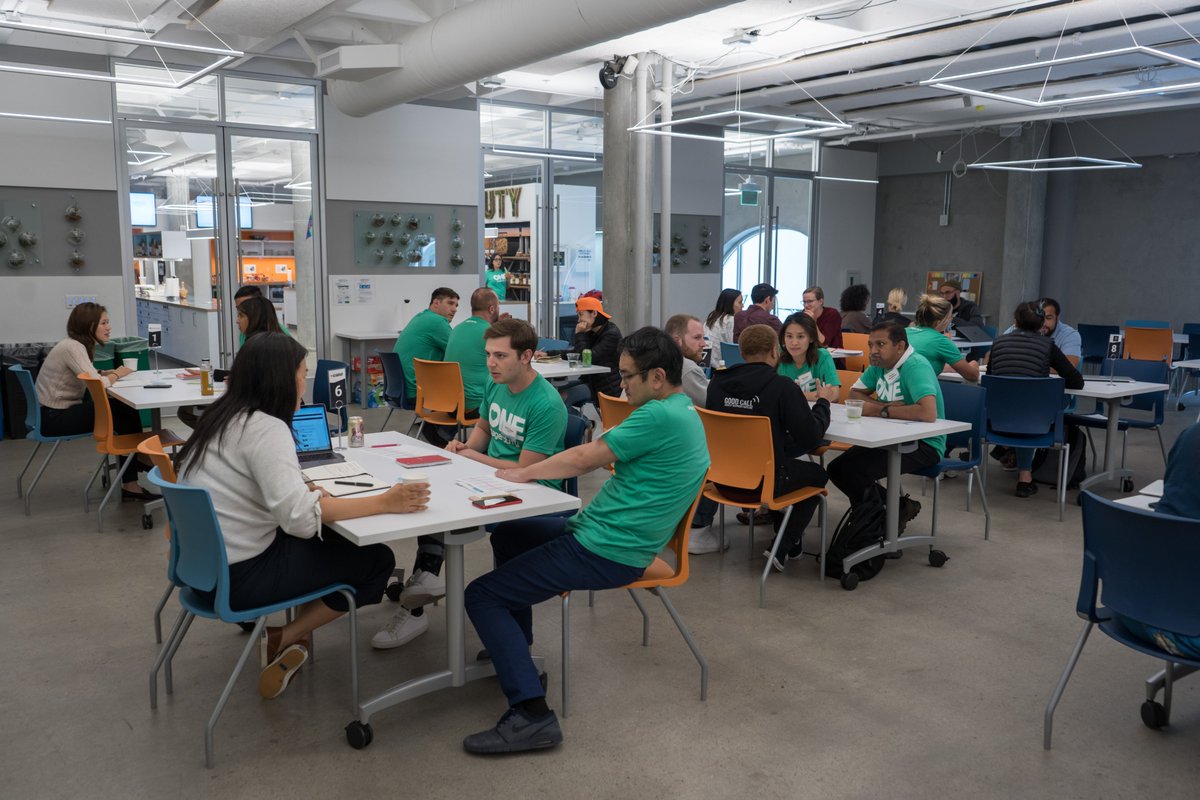 FfwdOrg's tweet photo. Look at those happy mentors & mentees! Good advice is making the rounds for the #FFWD19 batch at @pagerduty HQ. #AccelerateGood #PagerDuty https://t.co/6V8e5euXgk
