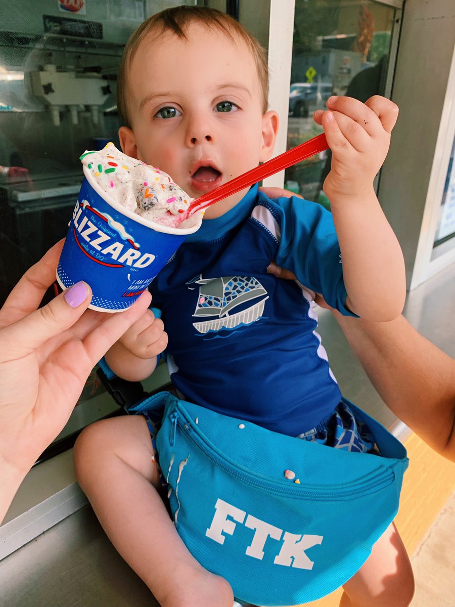 Thank you to Nicole and her adorable nephew for participating in Miracle Treat Day today! Order a blizzard today to support FTK and CMN hospitals! #MiracleTreatDay #DM4MiracleTreatDay 💛💛💛