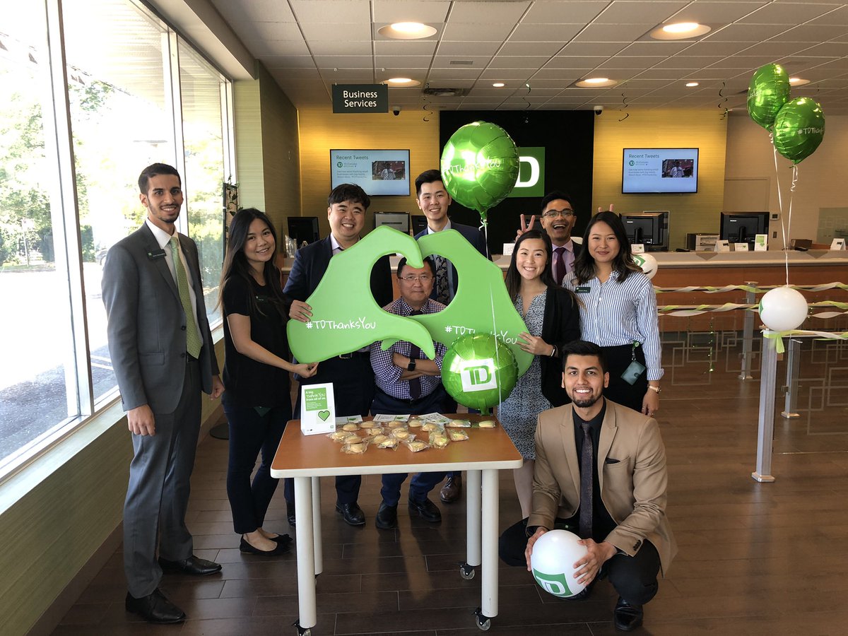 Thank YOU for choosing TD! Celebrating our incredible customers today! #TDThanksYou #CustomerAppreciationDay <a href="/AmynJessa_TD/">Amyn Jessa</a> <a href="/AndyCribb_TD/">Andy Cribb</a>