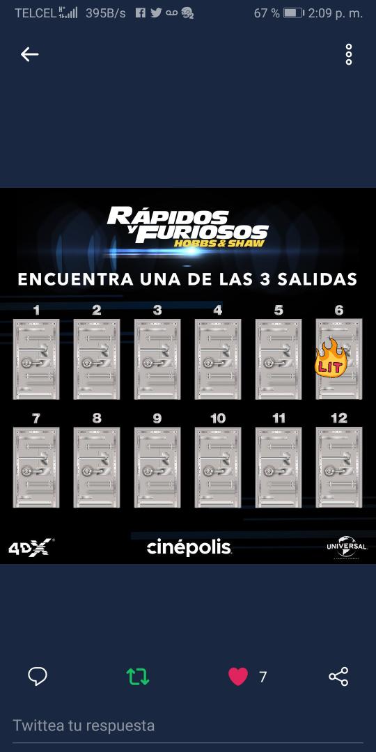 armarigan's tweet photo. @4DXMEXICO Puerta número 6
Cdmx
#Adrenalina4DX @UniversalMX https://t.co/6dPegmnQsp