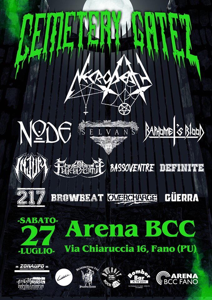 NecrodeathNews's tweet photo. NECRODEATH LIVE SABATO 27 LUGLIO ARENA BBC - FANO #necrodeath #nextgig #arenabbc #livefano #27luglio #cemeterygatez #thrashblackmetal #anniversarytour #fragmentsofinsanity #materofallevil #since85 #peso #flegias #pier #gl https://t.co/P4P8tm1uP2