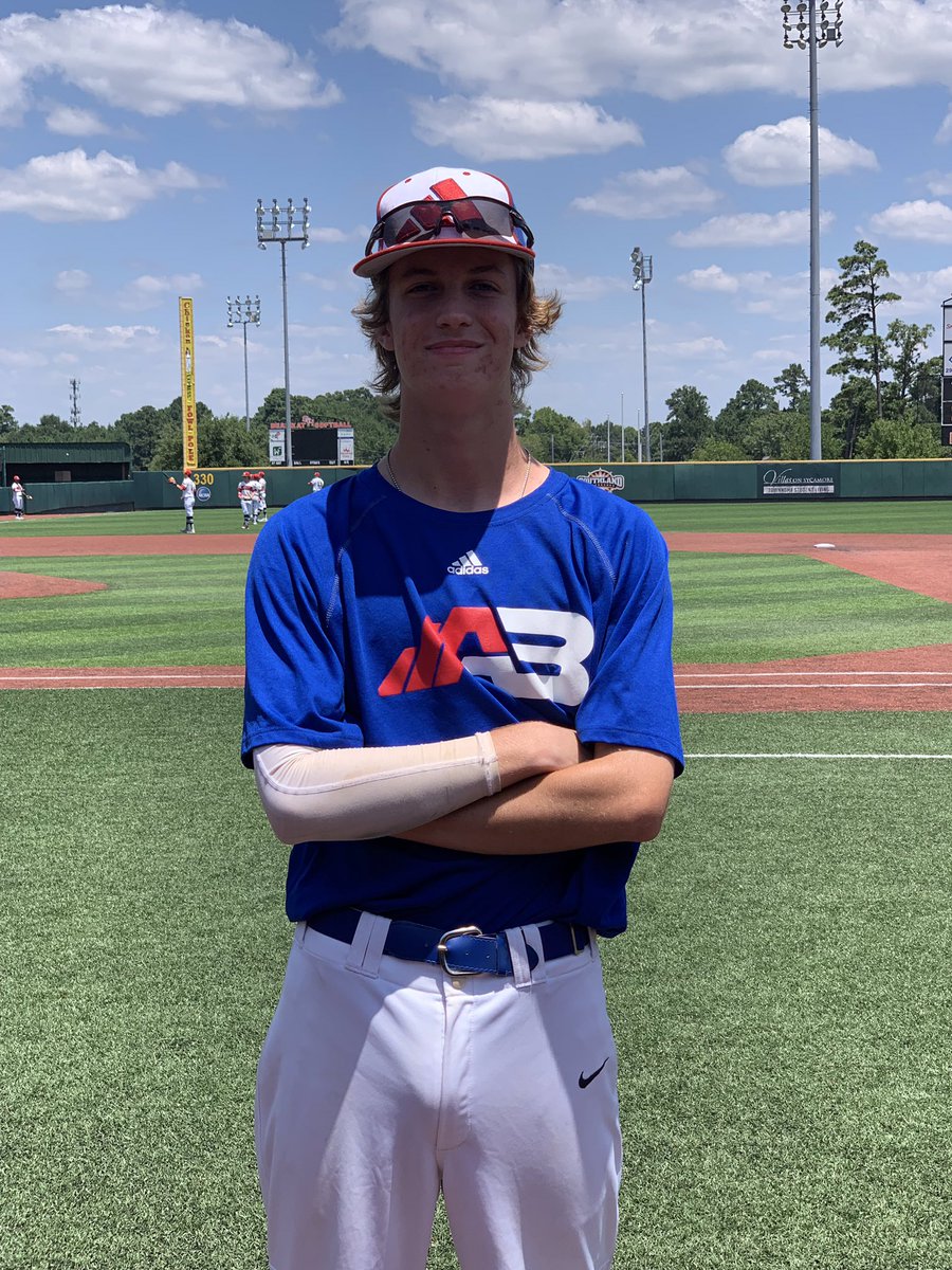 FiveTool's tweet photo. @FiveToolTexas F: @Adidasbbusa 2022 Moore 10, THA Stix Tyler 0
PoG: Nick Franco 6 IP, 2K, 3H, 0R
Hitter: @FrandenRyan 3-3, 2 RBI, 2R, BB, 2 SB
Notable: Donavin Crisostomo
3-3, 3B, RBI, R, SB https://t.co/rKmMk1Rmyd