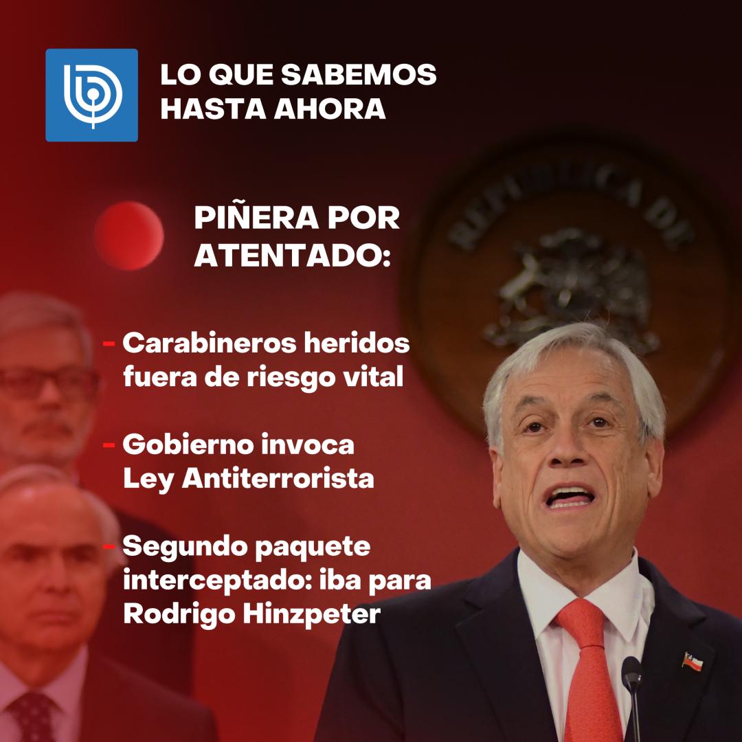 biobio's tweet photo. 🔴 Esto es lo que sabemos del atentado explosivo en la Comisaría de #Huechuraba  
El presidente, Sebastián Piñera, también afirmó que la mujer que entregó el paquete explosivo es funcionaría de Correos de Chile y que "su rol se limita a haber entregado una encomienda". https://t.co/J6F4hTDUt7