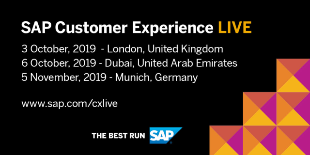 axfuss's tweet photo. Customer Experience Matters! But not all brands can deliver on customer expectations. How can your brand rise to the challenge? Join us at SAP Customer Experience LIVE 2019. #SAPCXLIVE https://t.co/cCmK8C149u https://t.co/I0UAgK4hyE
