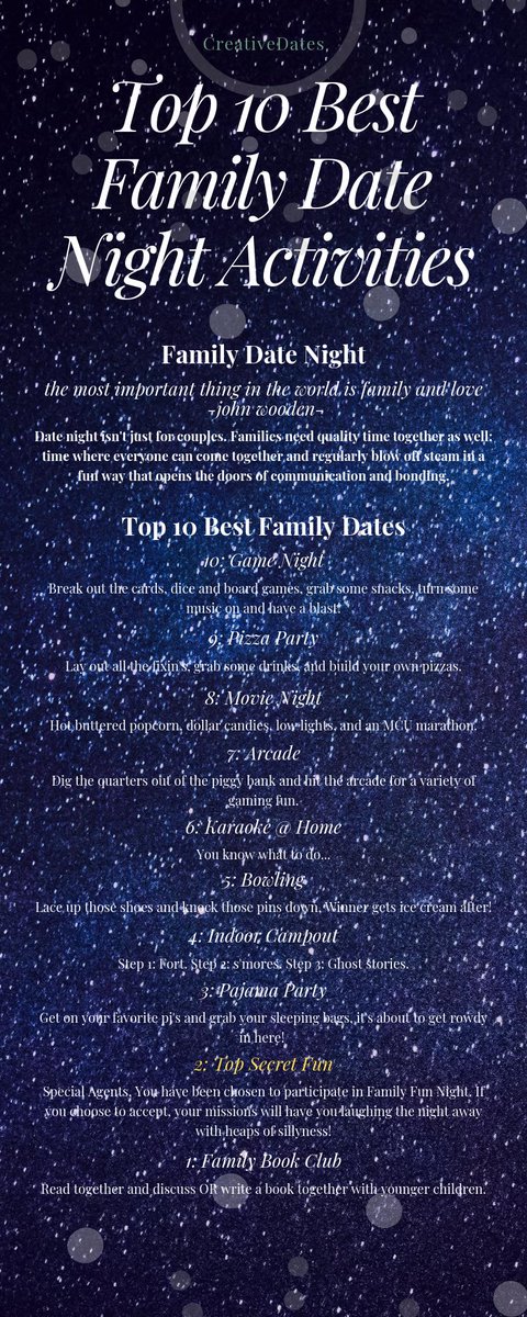 DatesCreatively's tweet photo. Top 10 Best Family Date Activities https://t.co/WD6L87aLY3 https://t.co/QZNfCA5PyV