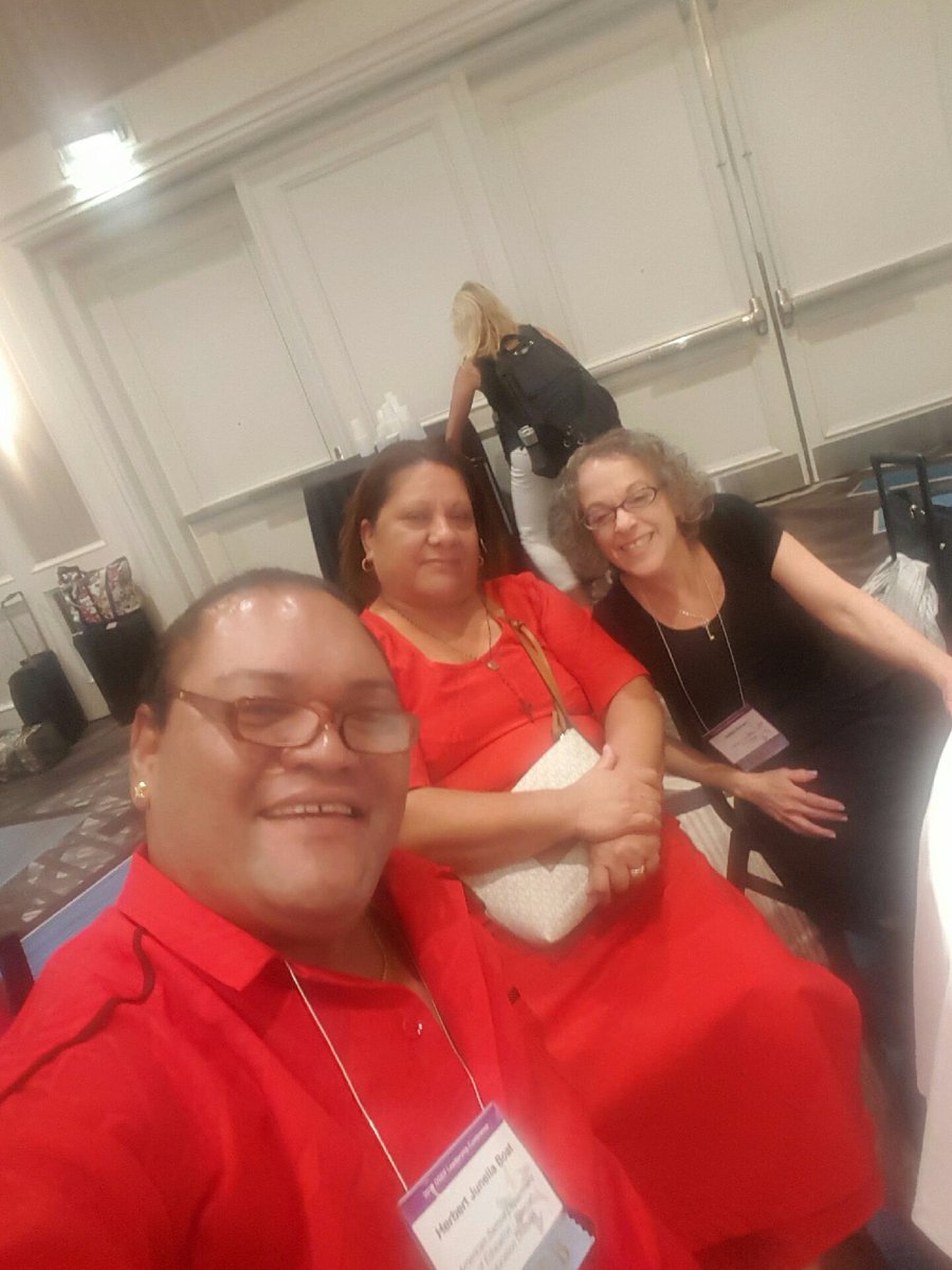 starlit's tweet photo. fun moment yesterday at the leadership conference with my colleagues herbert junella boat &amp; teresa atuatasi of the american samoa department of education. #oseplc19 https://t.co/4gkXUV8X80