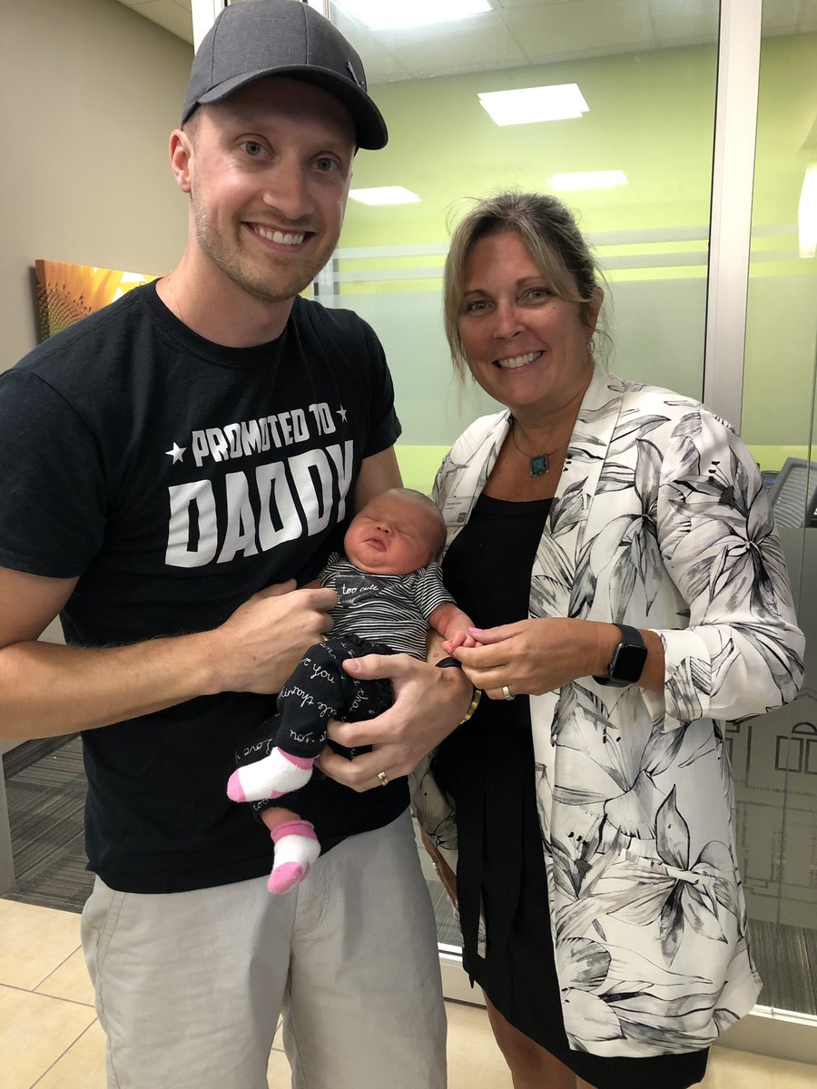 StephanieVeeck's tweet photo. It’s a great day when the newest @MeridianCU #Member comes for a visit. Congrats to our #Barrie Community Wealth Advisor @JFraserWealth and his wife Patricia. A lovely new addition! #babygirl #firsttimedaddy https://t.co/cQQWb3MPzl