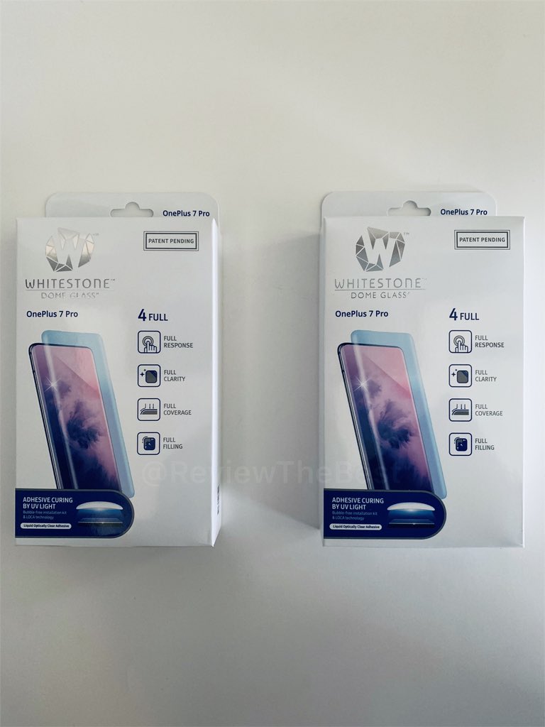 ReviewTheBest's tweet image. Shoutout to @whitestonedome for the #OnePlus7Pro premium glass screen protectors! 🔥

I got 2 so retweet this tweet and tag 3 people below to enter to win a free one! 💯

GOOD LUCK! 🤞