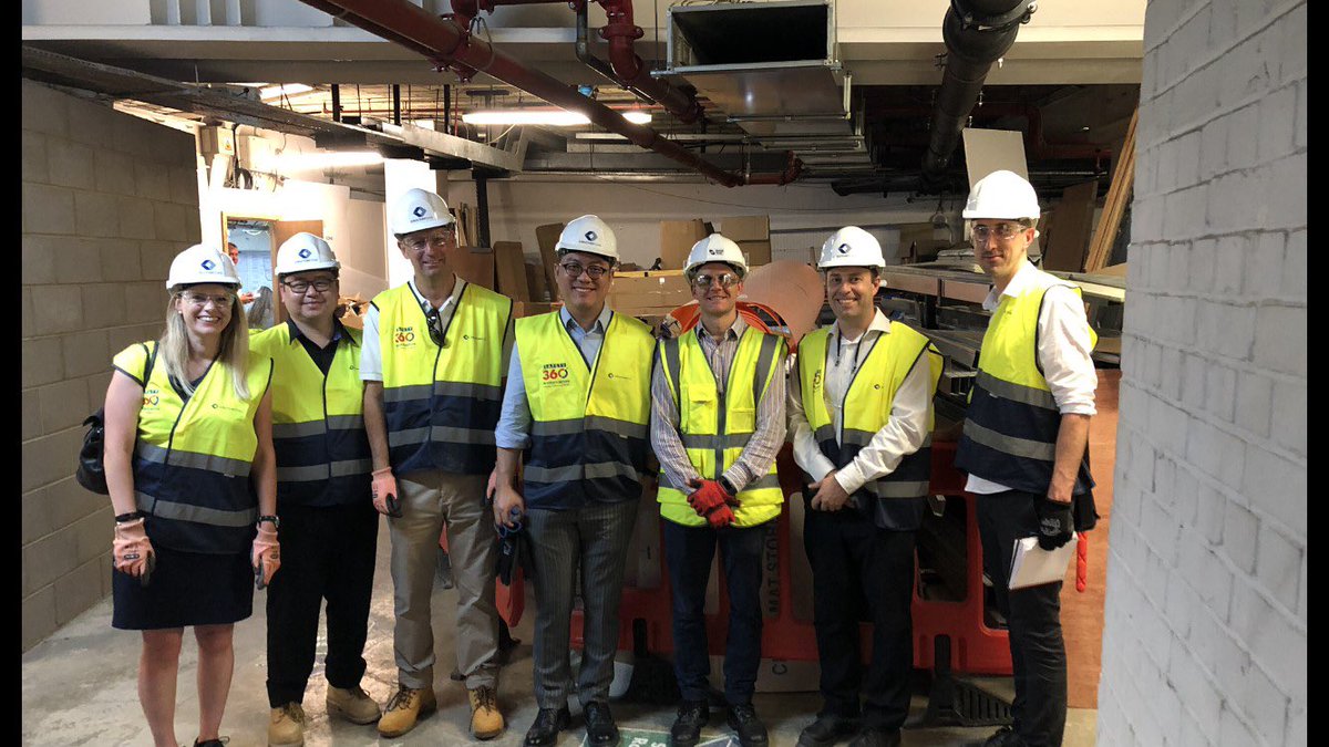 On site in Holborn with our Singaporean clients, Hoi Hup today. The weather making them feel at home...