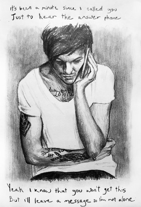 A Louis Tomlinson fan has created a series of drawings for Two of Us 