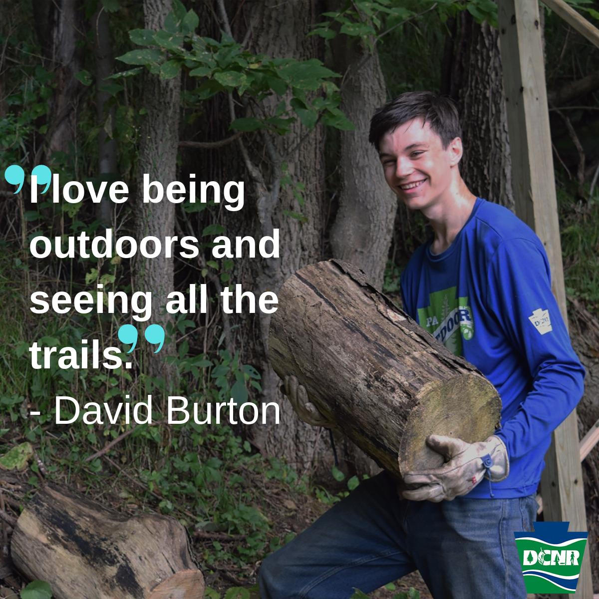 DCNRnews's tweet image. David Burton had been a Scout for a while when his mom found a job posting for the #PAOutdoorCorps online. He thought it sounded interesting. This summer is his second with the York summer youth crew...his last before he ages out of the program. #PASummerInterns #InternsofPA2019