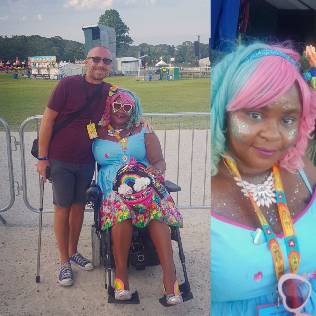 Petra81's tweet photo. Having a fab time at @CampBestival 😀 #campbestival #camping #festivalvibes #makingmemories #marriage #husbandandwife #alltheglitter #glitter #irregulatchoice #hellbunny #prettydress #psootd https://t.co/yHJIiPRK2f
