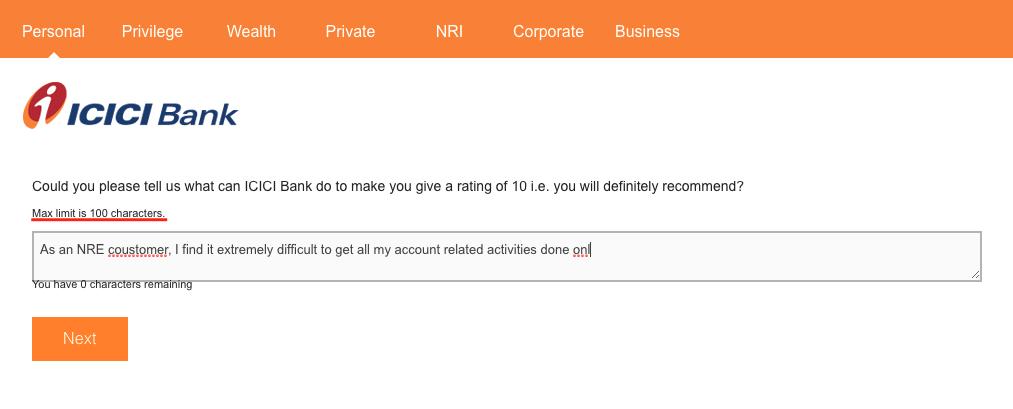 coolingmybroth's tweet photo. Funny @ICICIBank .. you expect constructive feedback in 100 characters or just some starting lines for your novel.. lol.. #thingsthatmakemetweet https://t.co/MGrQ3HdPpb
