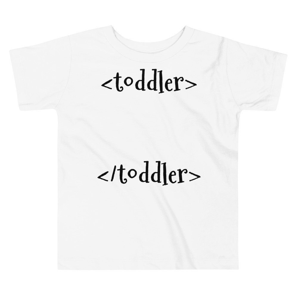 codingstyle1's tweet image. #cute #HTML toddler tag t-shirt. Available in sizes 3T-5-T. Available in white, blue, and pink.

#htmlshirt #codingshirt #programmershirt #webdev #webdeveloper #programmer

tinyurl.com/y4fyexvo