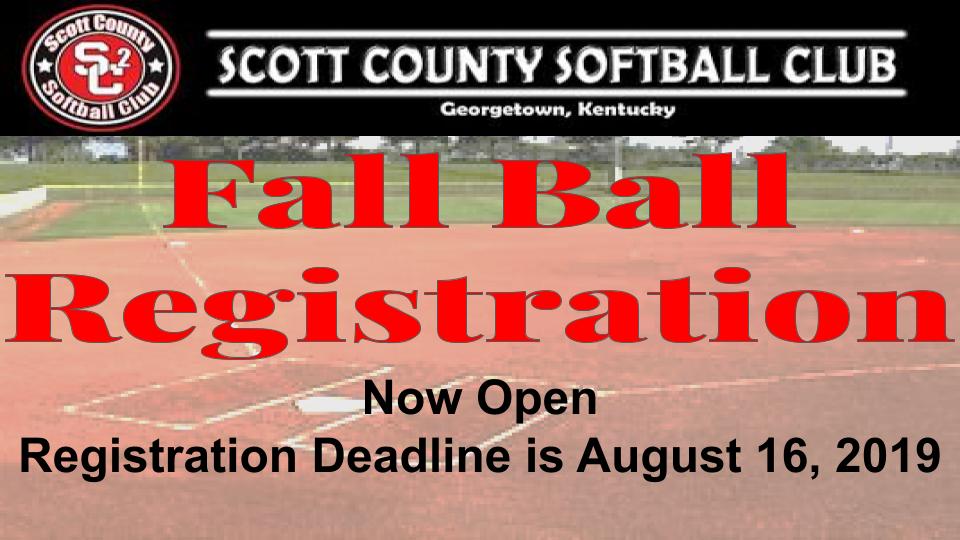 Fall Ball season is here. Go to our website to register. scsoftballclub.org