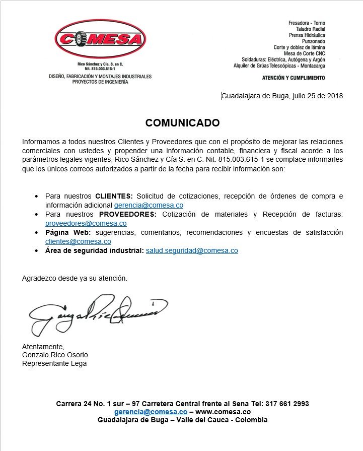 COMESA_RICO's tweet image. Taller Comesa, se complace en presentar los correos habilitados  para el proceso de  atención en cada una de nuestras áreas.

atención y cumplimiento  👨‍🏭👨‍🔧👩‍💻