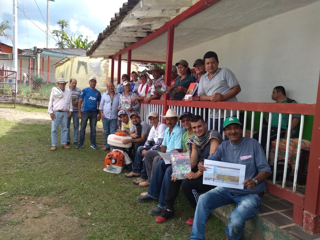 Escuela de campo a  productores de plátano de la organización ASOPAC del municipio Pacora, en el marco del  PNFH 2019. Enfocado a manejo de equipo.