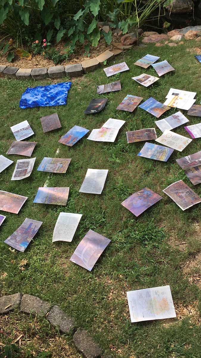 It was a great day learning about new techniques. Now this is what my backyard looks like as everything is drying outside #cobbartrocks #EngageCobb #Artsedga