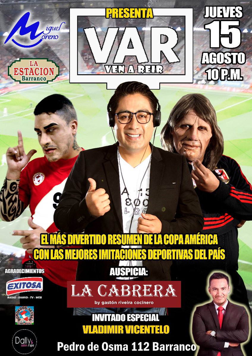 marciovz's tweet photo. No se pierdan este gran show de @MiguelMorenoPe #elinimitable va a estar buenaso. Ven A Reír 😂😂 https://t.co/MsQUZh3dG8