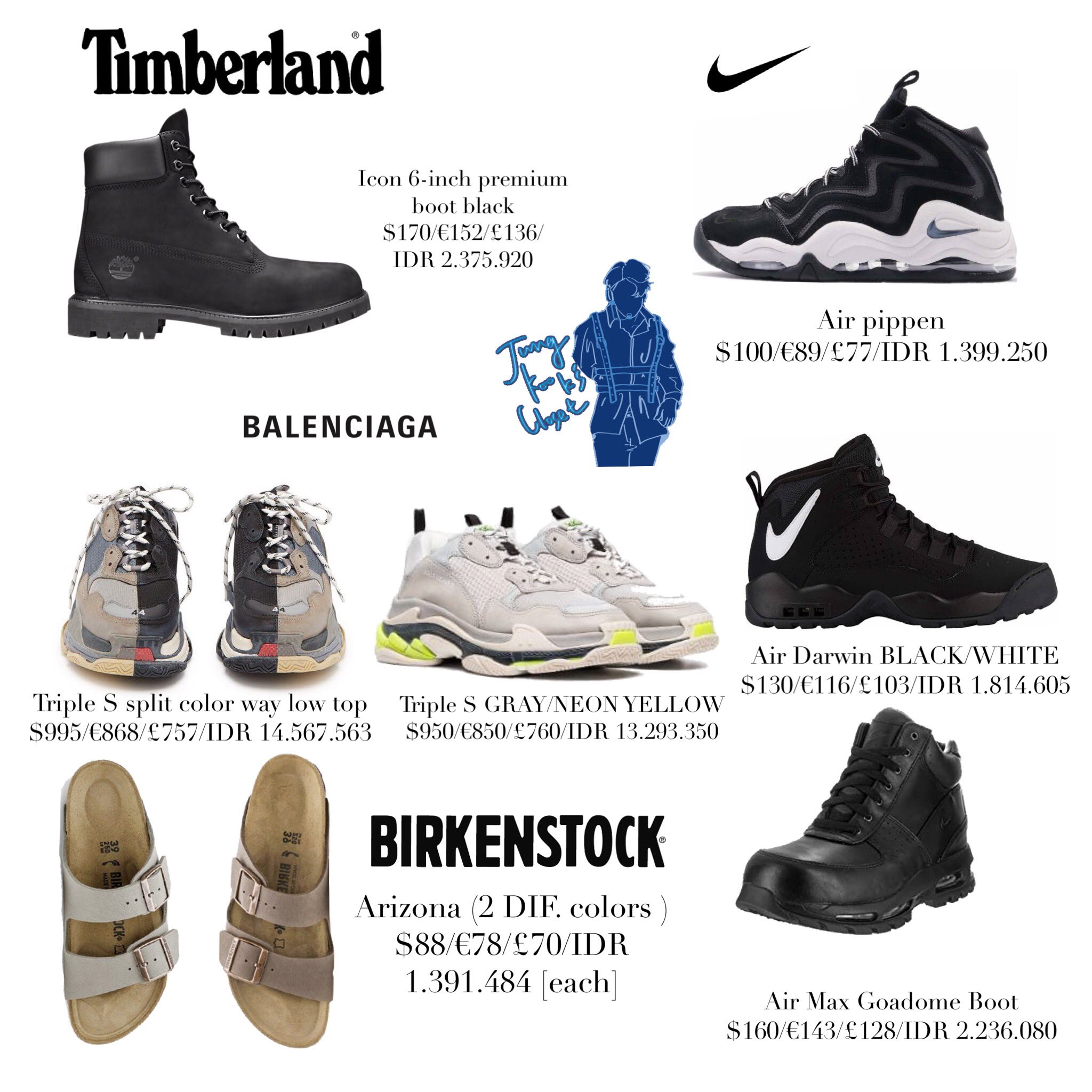 jungkook black timberlands