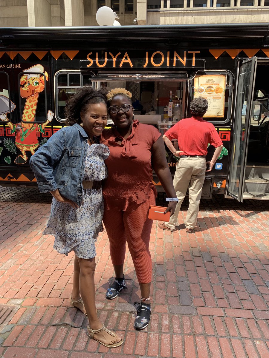 Kim_Janey's tweet photo. So good seeing the owner of @Suyajoint restaurant in #Roxbury here on City Hall Plaza with her food truck! If you’re downtown, come support Thursday afternoons &amp; Friday evenings! #bospoli https://t.co/fJsM7PjKXO