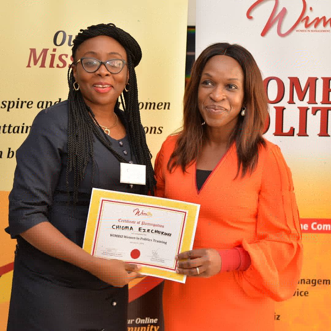 Wimbiz's tweet photo. We wish you all the very best and look forward to your success as you pursue your various political aspirations. #WIMPOLTraining2019
#WIMPOL #WomenInPolitics #WIMBIZ #WIMBIZ2019 #WIMBIZNG https://t.co/arRWyHQ2pb