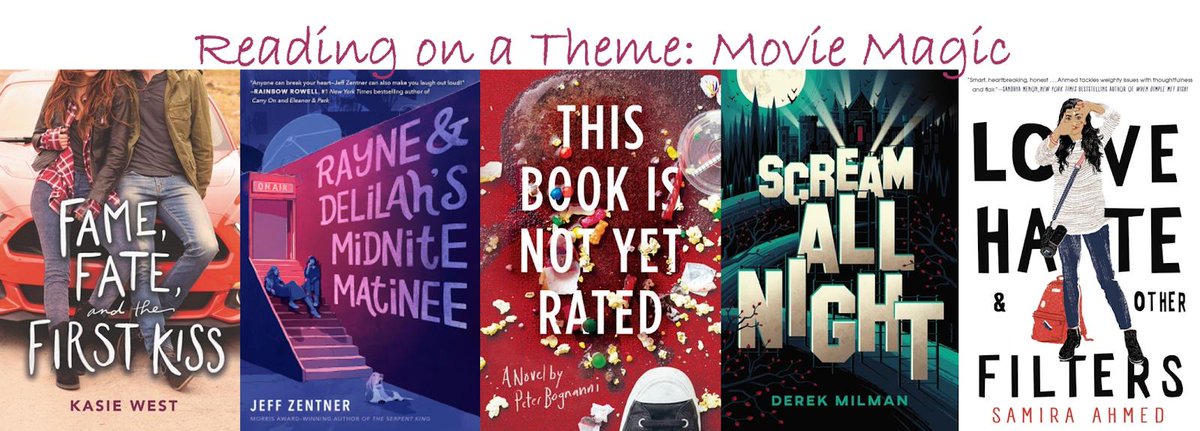 IntellRecreate's tweet photo. Teens make movie magic (in many capacities - actors, directors, hosts, studio owners, cinema managers, etc!) in these great books by @KasieWest @jeffzentner @PeterBognanni @DerekMilman @sam_aye_ahm: https://t.co/ztpFROcxLx https://t.co/FlmSsxOXed
