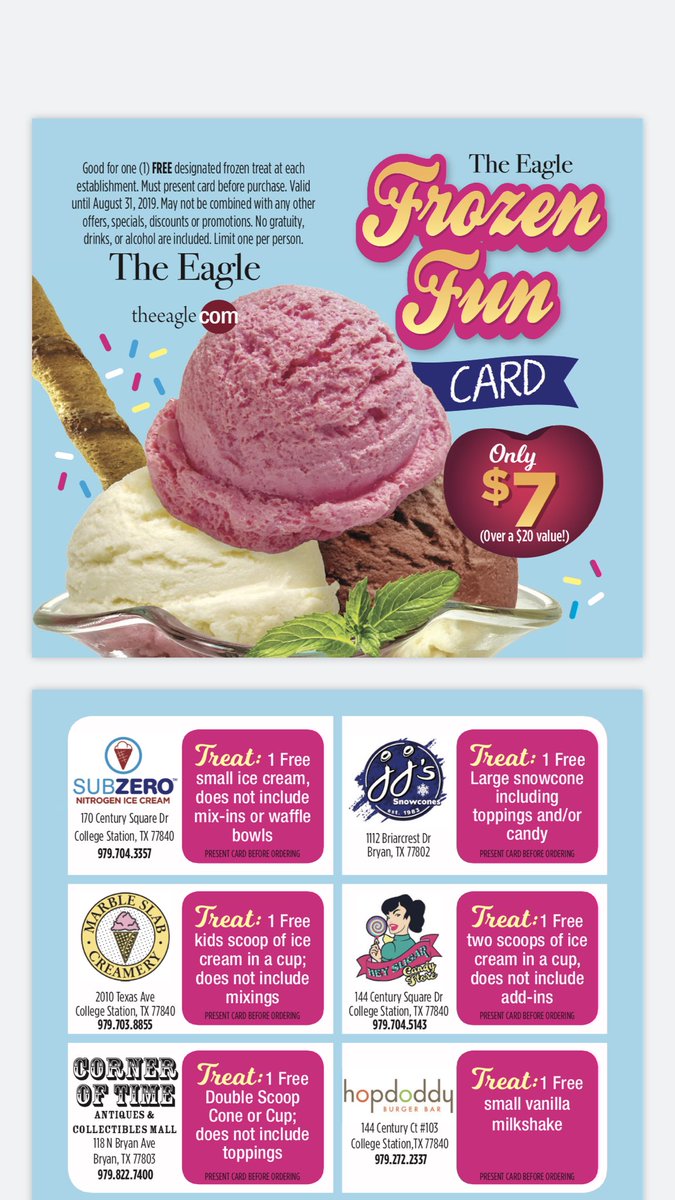 JJ’s Snowcones (@jjssnowconestx) on Twitter photo bryan.scoreyourdeal.com
#jjssnowcones #jjs #snowcones #shaveice #theeagle #frozenfun #sweettreat #icytreattobeattheheat #bryan #collegestation
<a href="/JJsSnowconesTX/">JJ’s Snowcones</a> <a href="/theeagle/">The Eagle</a> <a href="/CityofBryan/">City of Bryan</a> <a href="/CityofCS/">College Station</a> <a href="/hopdoddy/">Hopdoddy Burger Bar</a> <a href="/TAMU/">Texas A&M University</a> bryan.scoreyourdeal.com
#jjssnowcones #jjs #snowcones #shaveice #theeagle #frozenfun #sweettreat #icytreattobeattheheat #bryan #collegestation
<a href="/JJsSnowconesTX/">JJ’s Snowcones</a> <a href="/theeagle/">The Eagle</a> <a href="/CityofBryan/">City of Bryan</a> <a href="/CityofCS/">College Station</a> <a href="/hopdoddy/">Hopdoddy Burger Bar</a> <a href="/TAMU/">Texas A&M University</a>