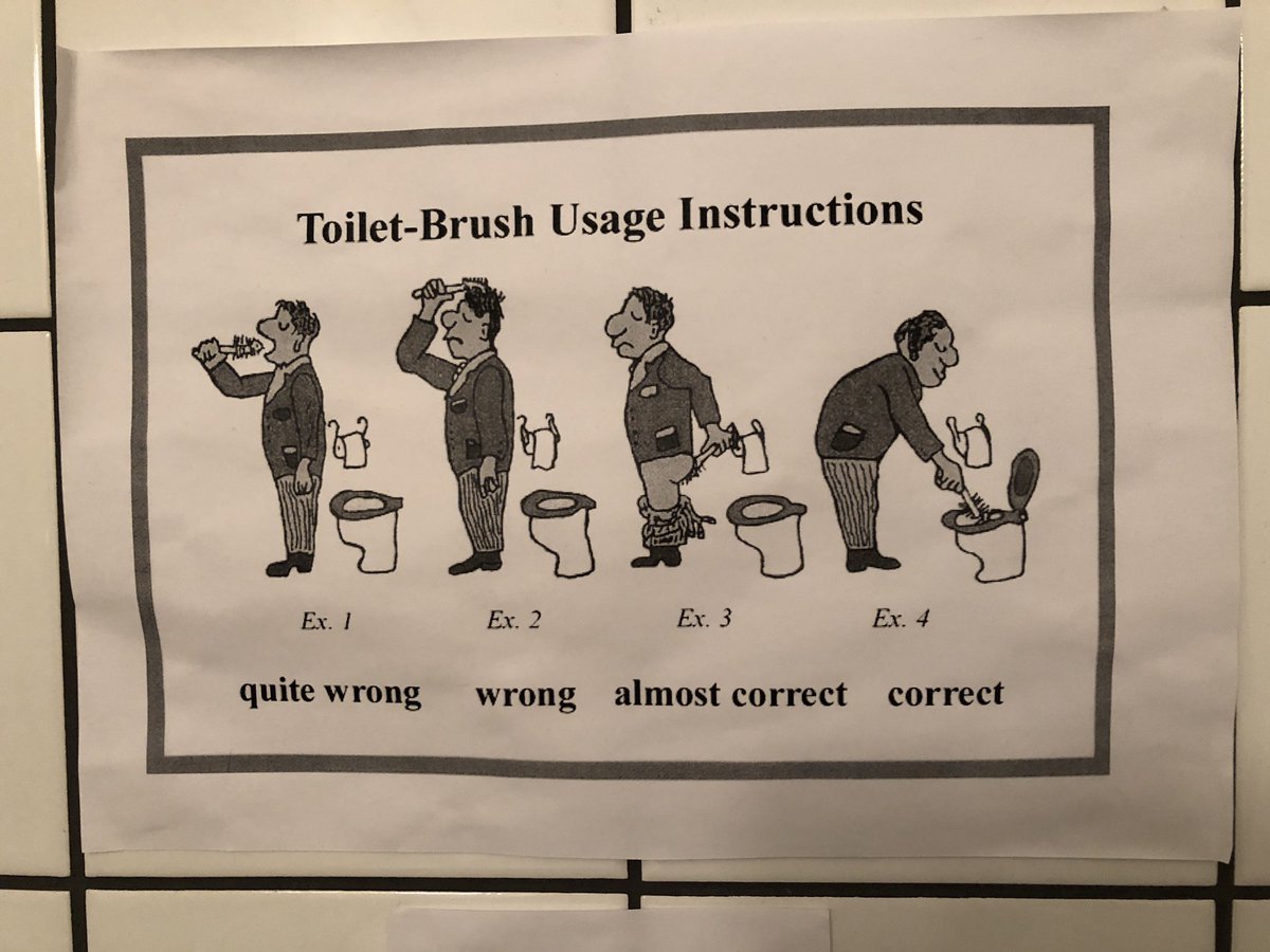 Hajimizu Twitterren とある校舎のトイレに面白い張り紙を見つけた トイレブラシの使い方 笑 T Co V3ku7ib0ey Twitter