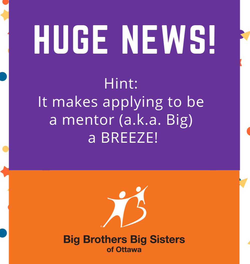 BBBSO's tweet image. BBBSO has a new online #mentorship application process! Not only can you apply to #BeABig but you can schedule interviews &amp;amp; training, streamlining the process!  Thought about mentoring?  Apply at bbbso.ca/programs/ #Thankfulthursday #mentoring @bbbsc @BBBSRC @VolunteerOttawa
