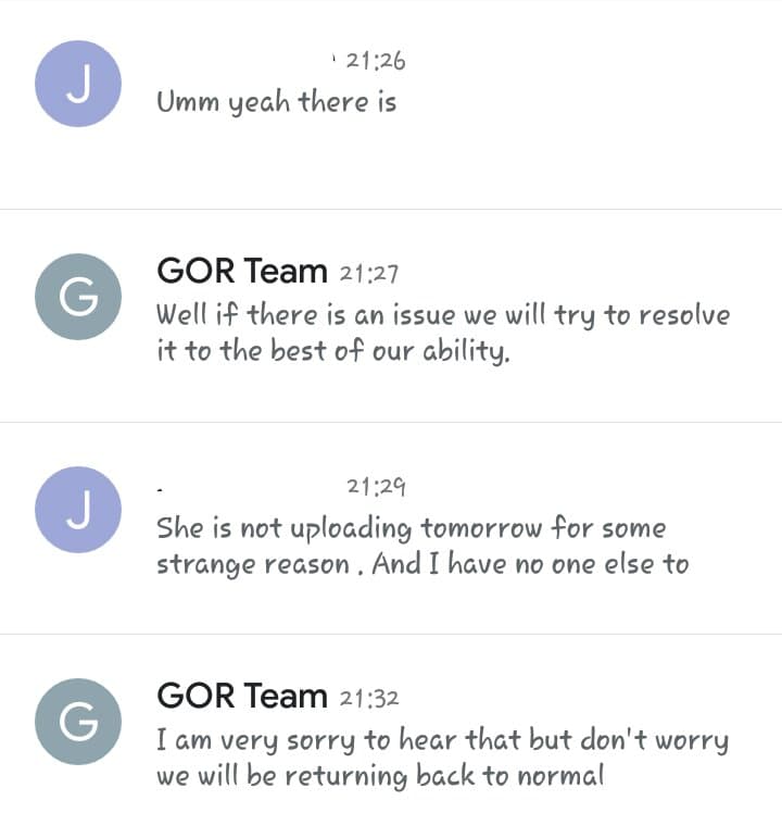 gor_team's tweet photo. When we reply to your emailsite not matter what they say we all use a acceptable amount of professionalism. https://t.co/wnndBZc0iI