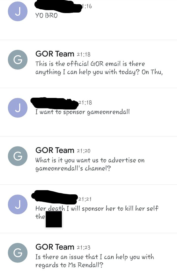 gor_team's tweet photo. When we reply to your emailsite not matter what they say we all use a acceptable amount of professionalism. https://t.co/wnndBZc0iI