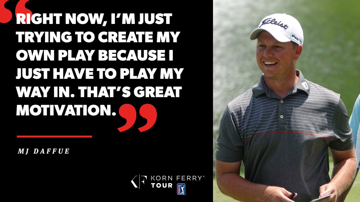 Last week, @MJDaffue13 Monday qualified @PinnBankGolf and took full advantage.

A T16 finish secured his place <a href="/PriceCutterCC/">Price Cutter Charity Championship</a>.

He's taking advantage of his opportunity again. An opening-round 64 has him T2.

#LiveUnderPar