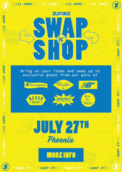 WhitneyPeyton's tweet image. See you at the @zumiez #SwapNShop party at @Warehouse215 this weekend in Phoenix! Everyone welcome 🛹💙 zumiez.com/swap-n-shop