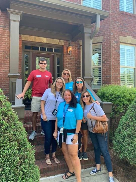 Love that our North team of schools starts the year by passing out swag bags and visiting in our commmunity. #wearethenorth