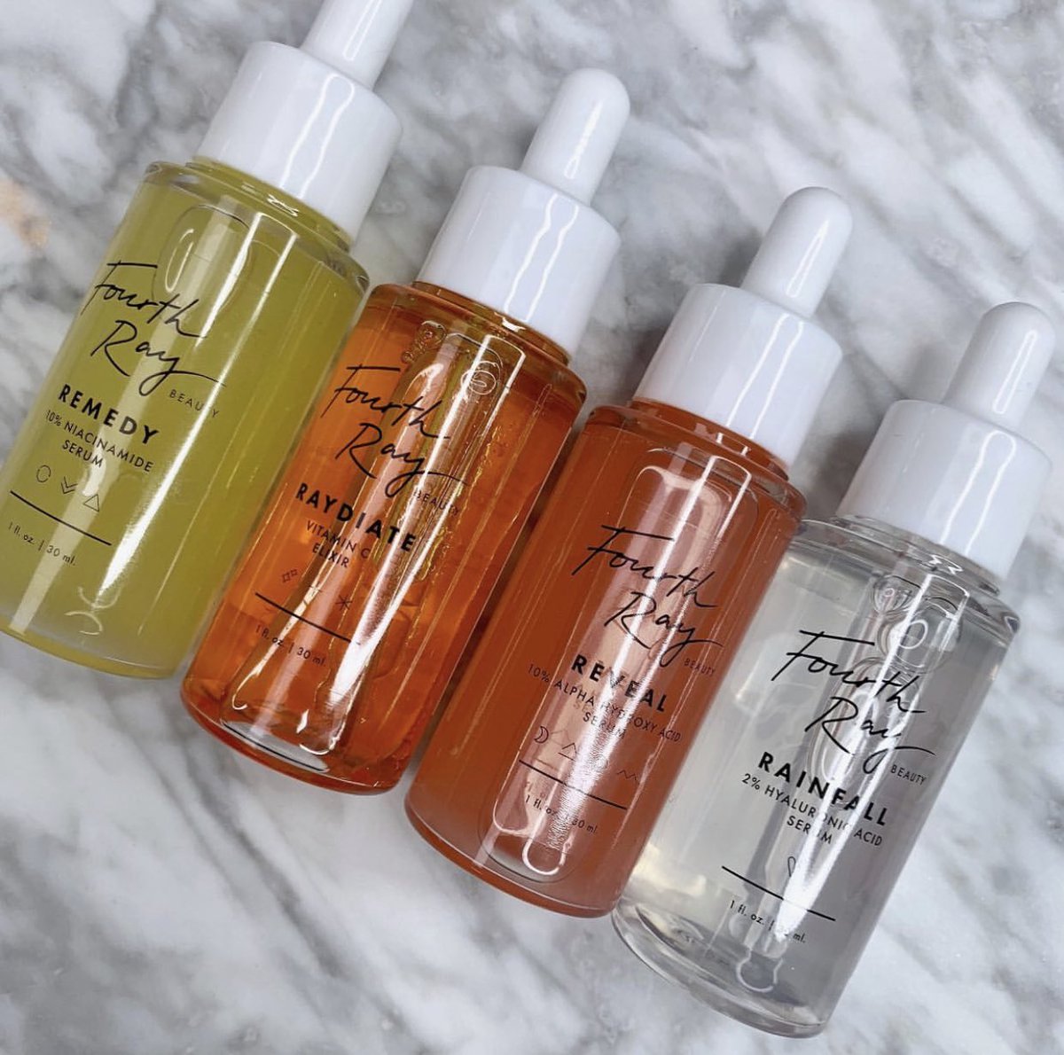 #GIVEAWAY 

In honor of launching our new Vitamin C Elixir we are giving away all our serums to 3 lucky winners! 

To Enter: 
Like &amp; RT
Follow @fourthraybeauty