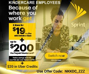 TeamMagentaShal's tweet photo. Hey @KinderCare Employees! Sprint has some great offers just for you. 5 Lines for $19 each/mo +Get up to $200 Prepaid MasterCard for Switching....AND $20 in Uber Credit EVERY MONTH! #kindercareemployees #kindercare @KCEcareers @kce @KCE_at_Work https://t.co/tORr6i47B3