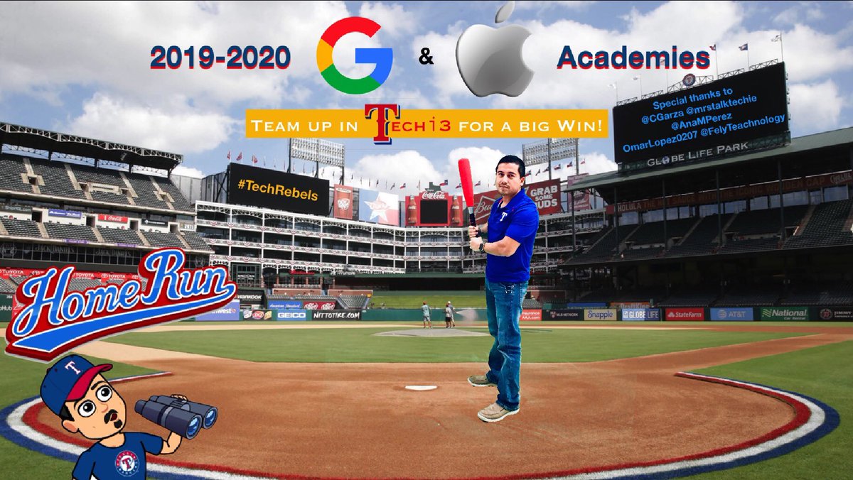 LMendez956's tweet photo. It has been an awesome week at LJISD #TECHi3. I’m using #GreenScreen feeling like I’m hitting Home Runs at #TexasRangers ballpark with all these technology skills that I’m learning.
Thank you #TechRebels and @garza_norberto https://t.co/mVLt3iqrNw