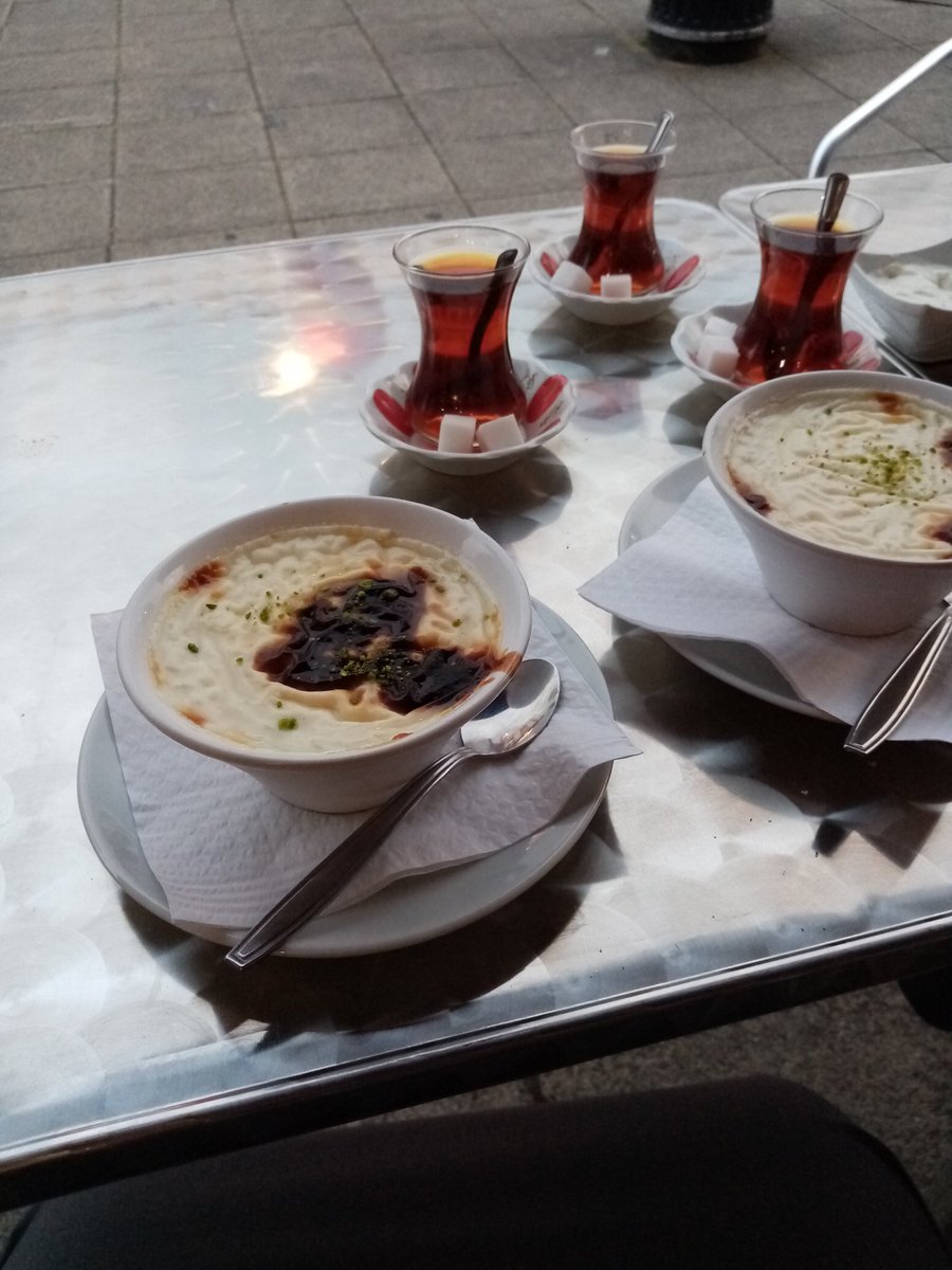 muhmdibneahmd's tweet photo. Turkish rice pudding and tea in #Batley on a roasting summer's evening.
Loved sitting outside #Yorem with @_Variava_ and @M13Barber just chatting. https://t.co/el7rPpuGaq