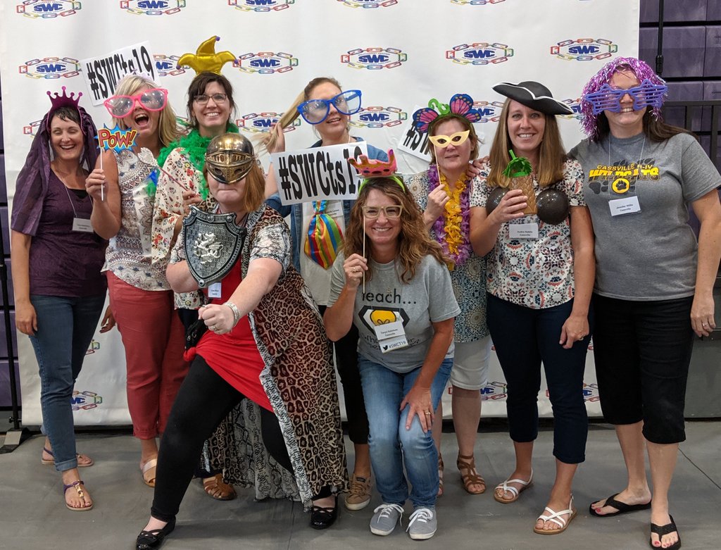 salittlefield25's tweet photo. Just part of the Cassville crew that explored the technology playground today at the SWC Tech Summit. Thanks for a great day SWCenter!!! #swcts19 @SWCenter @dlschell5 @CassvilleSchool # https://t.co/GrptUKil7V