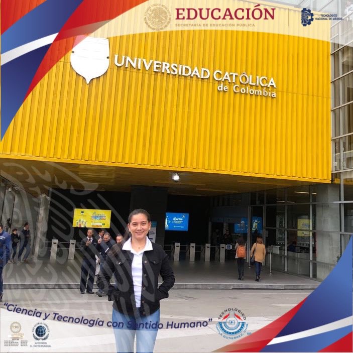 tecnmtuxtlagtz's tweet photo. #OrgulloTecNM 
La comunidad tecnológica felicita a Diana Mendoza, Joaquín Martínez y Lady Ozuna, estudiantes de 7o semestre de #IIND del @tecnm_ittg, quienes realizan una estancia en la Universidad Católica de Colombia, sede Bogotá, poniendo en alto el nombre del @TecNM_MX. https://t.co/jQWBO078NZ