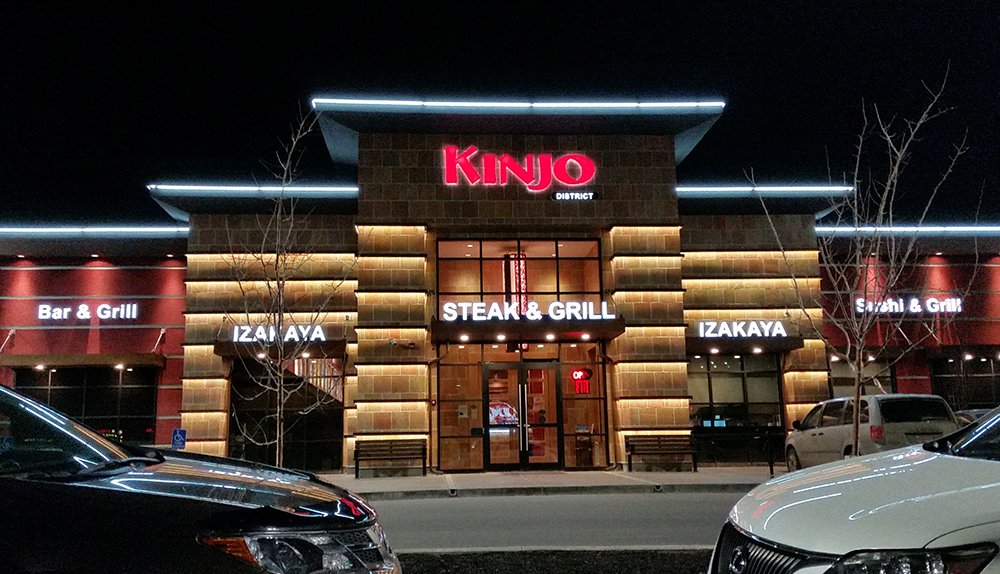 TopmadeSigns's tweet photo. Here are a couple sets of #BackLit3DChannelSigns we did for both Orange Theory and Kinjos Steakhouse long too long ago, everything just looks better lighted up at night! https://t.co/etnKPRln27