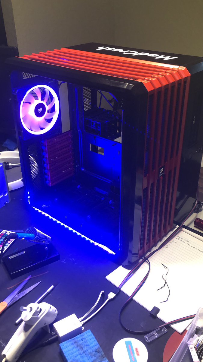 ModCrash's tweet image. Adding in RGB! Custom @corsair #carbideAir540 case by @ModCrash